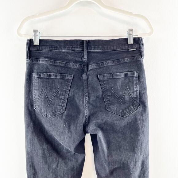 Mother The Mid Rise Dazzler Crop Ankle Jeans Not Guilty Wash Black 29 / 8 - Picture 6 of 12